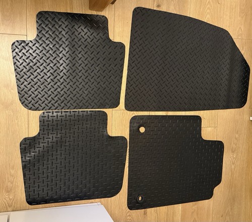 Black rubber car - mats, used